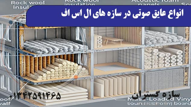 انواع عایق صوتی در سازه های ال اس اف